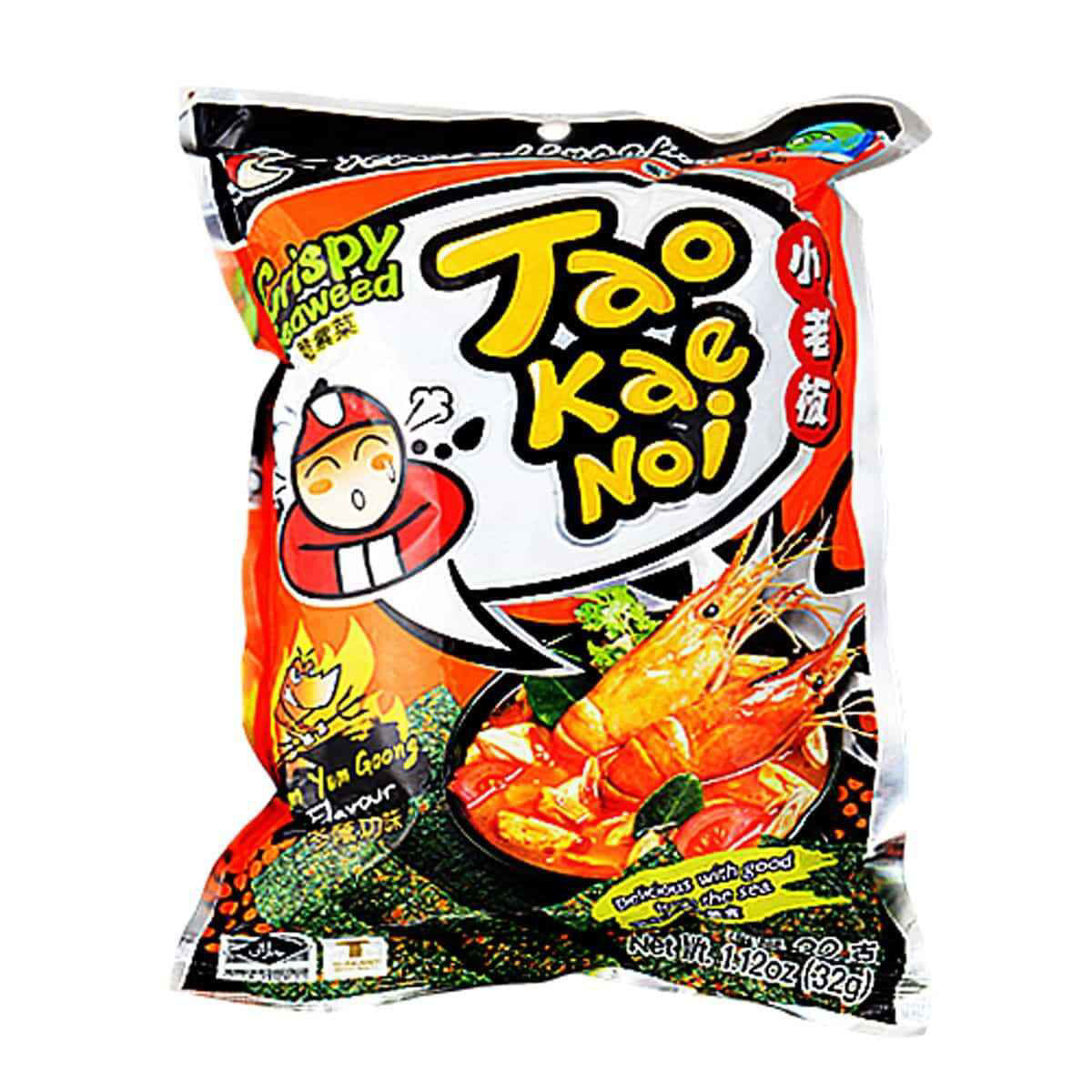 Taokaenoi Crispy Seaweed Tom Yum 32g (Snack Rong Bien)