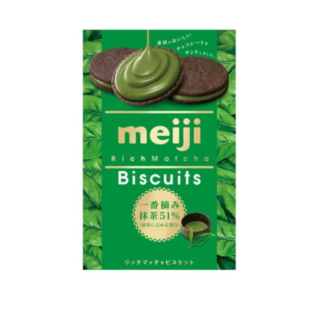 Meiji Rich Matcha Biscuit 8 Pieces (Banh Tra Xanh)