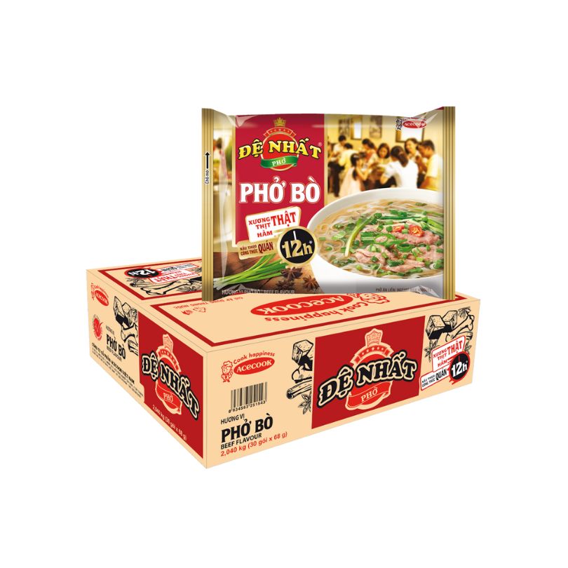 Box Of 30 Packs De Nhat Pho Bo 68g (Thung 30 Goi)