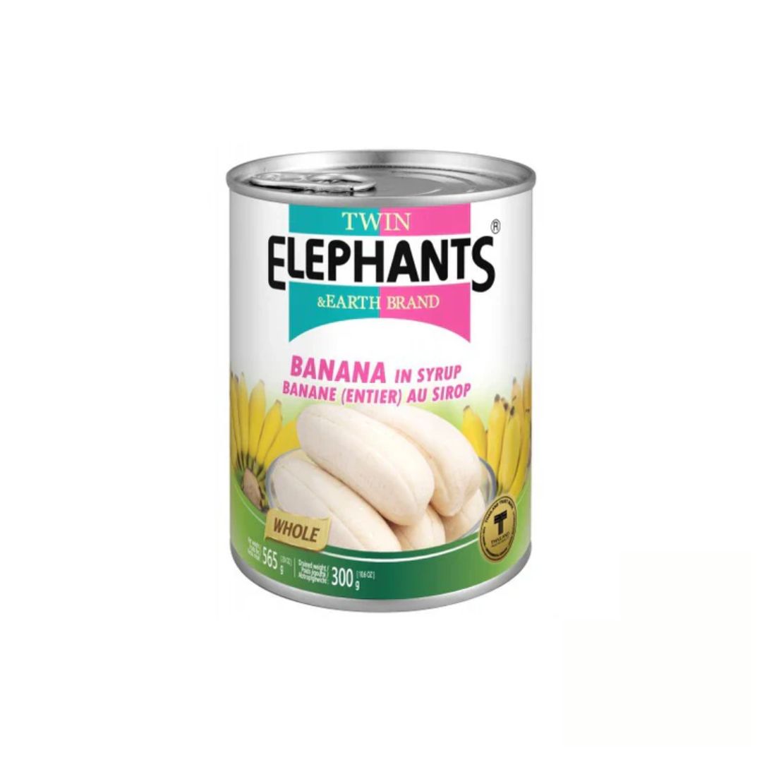 Kel Twin Elephants Banana In Syrup 565g