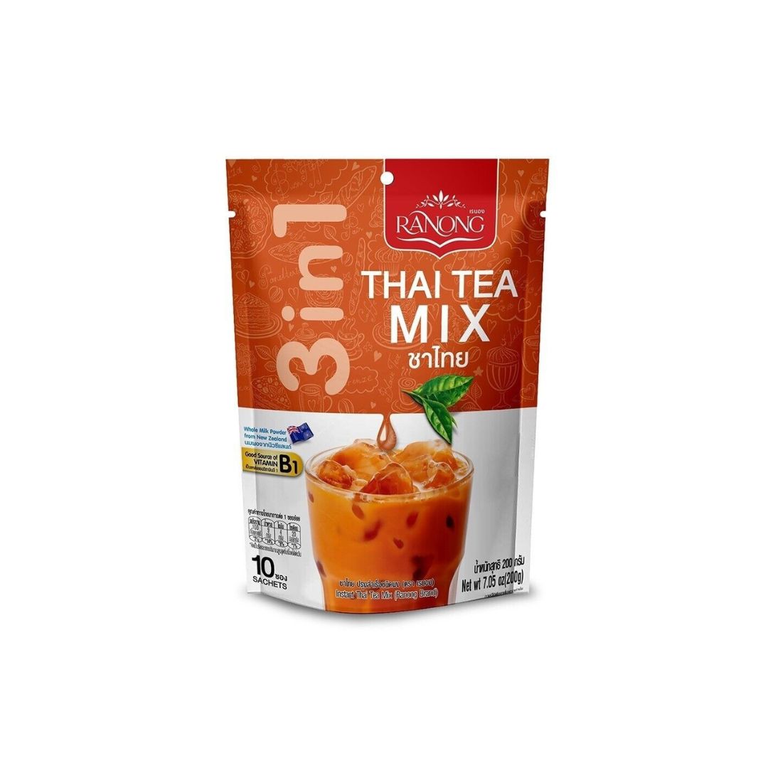 Ranong Tea 3In1 Thai Tea Mix 200g (Bot Tra Sua Thai)