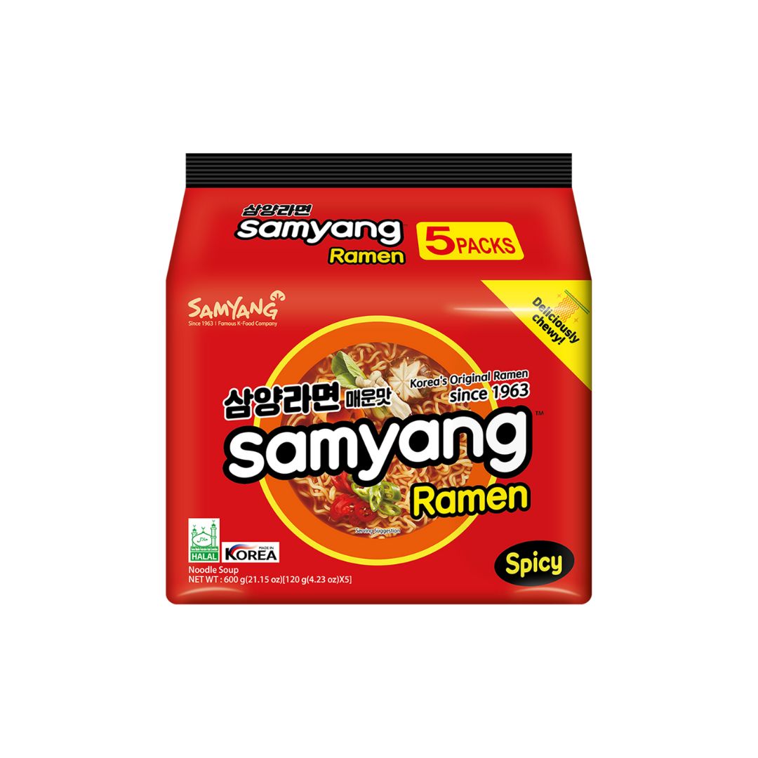 Samyang Ramen Spicy 5 packs of 120g (Mi Goi)