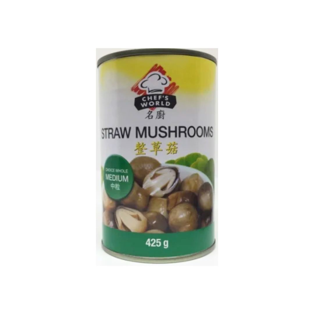 Chefs World Straw Mushroom Med 425g (Nam Rom)