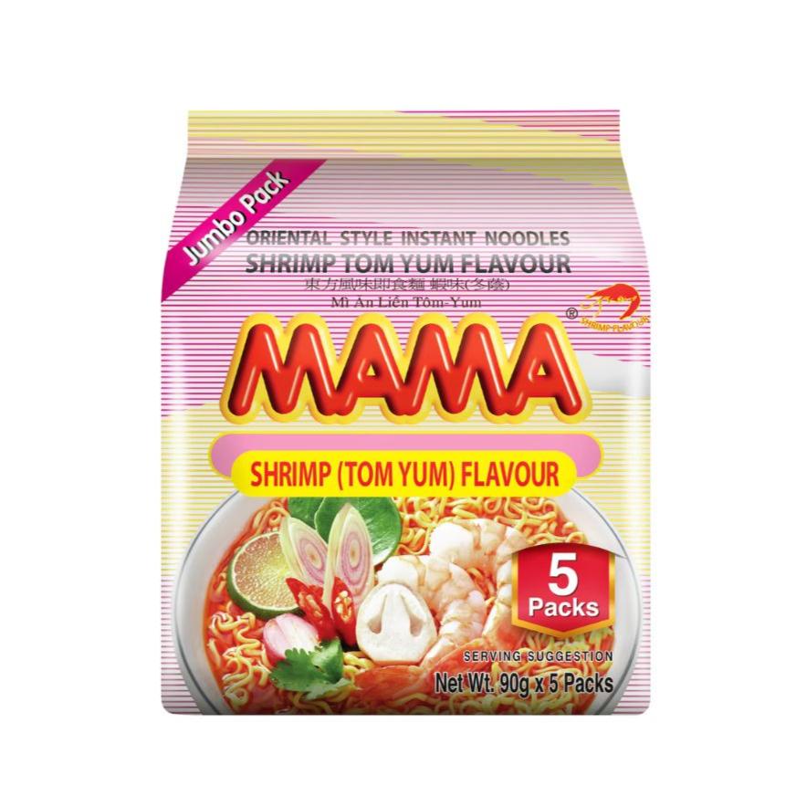 Mama Noodle Shrimp Tomyum 5 packs of 90g (Mi Goi)