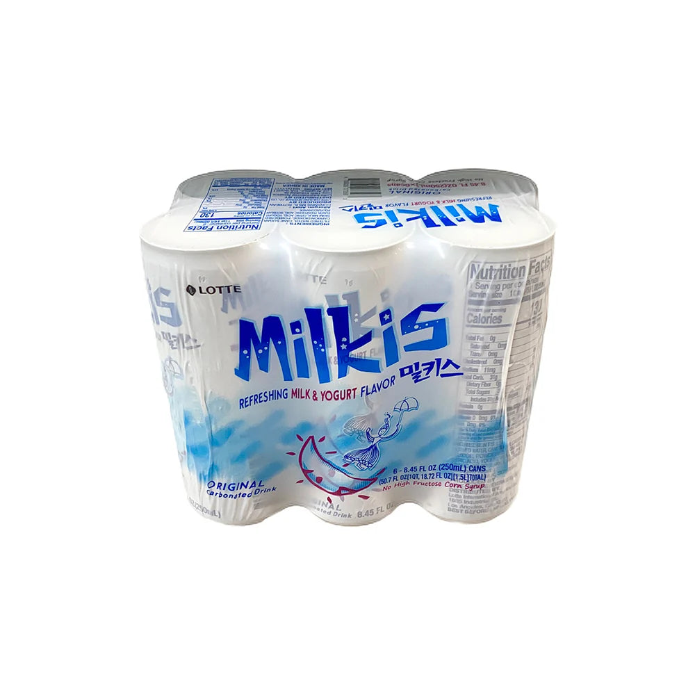 Lotte Milkis 6 Cans of 250ml (Nuoc Giai Khat)