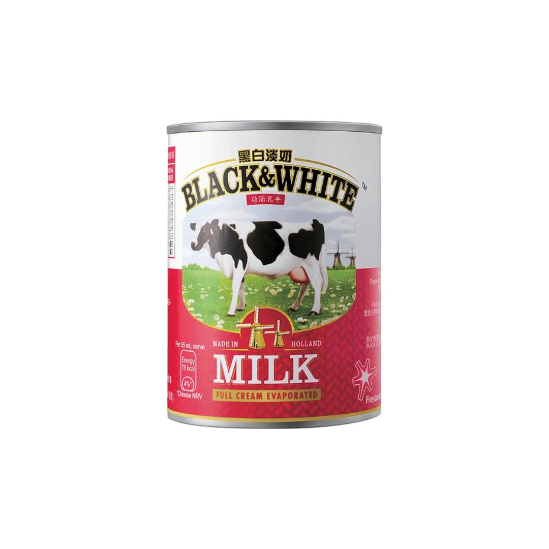 Black And White Evaporated Milk 385ml (Sua Dac)