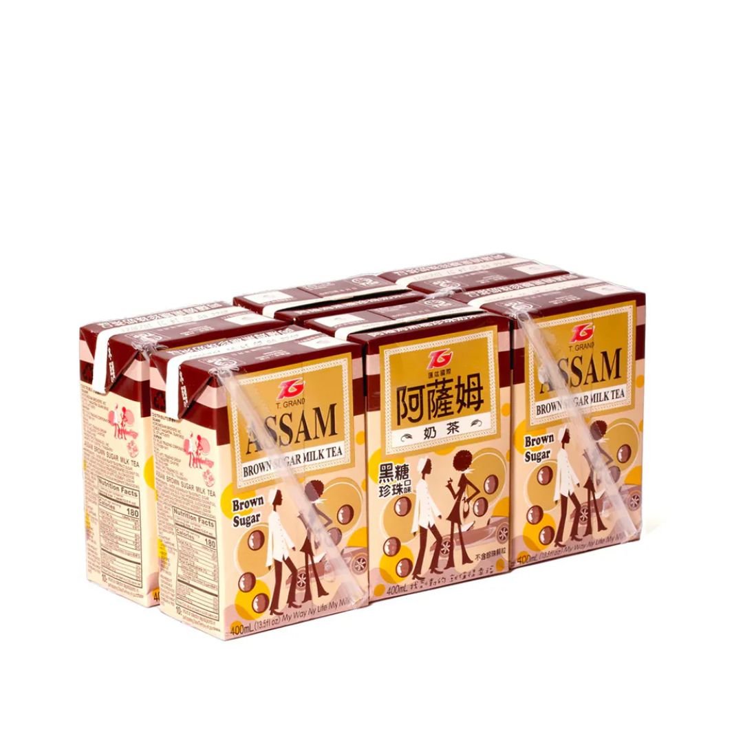 Assam Brown Sugar Milk Tea 6 Packs of 400ml (Tra Sua)