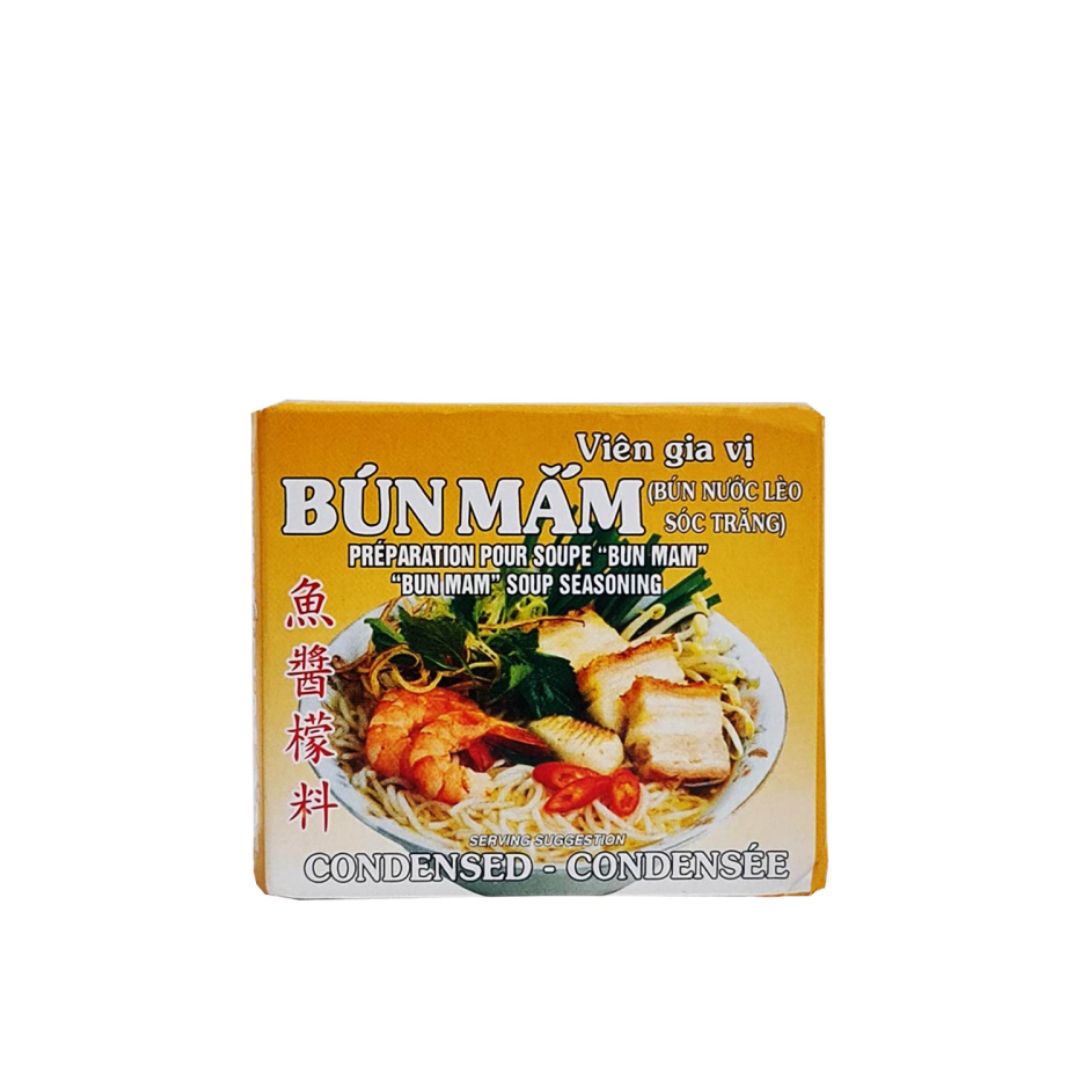 Bundle of 12 Boxes Spice Cube Fish Noodle 75g (Vien Gia Vi Bao Long Bun Mam)