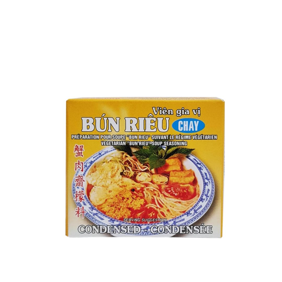 Bundle of 12 Boxes Spice Cube Veg Crab Noodle 75g (Vien Gia Vi Bao Long Bun Rieu Chay)