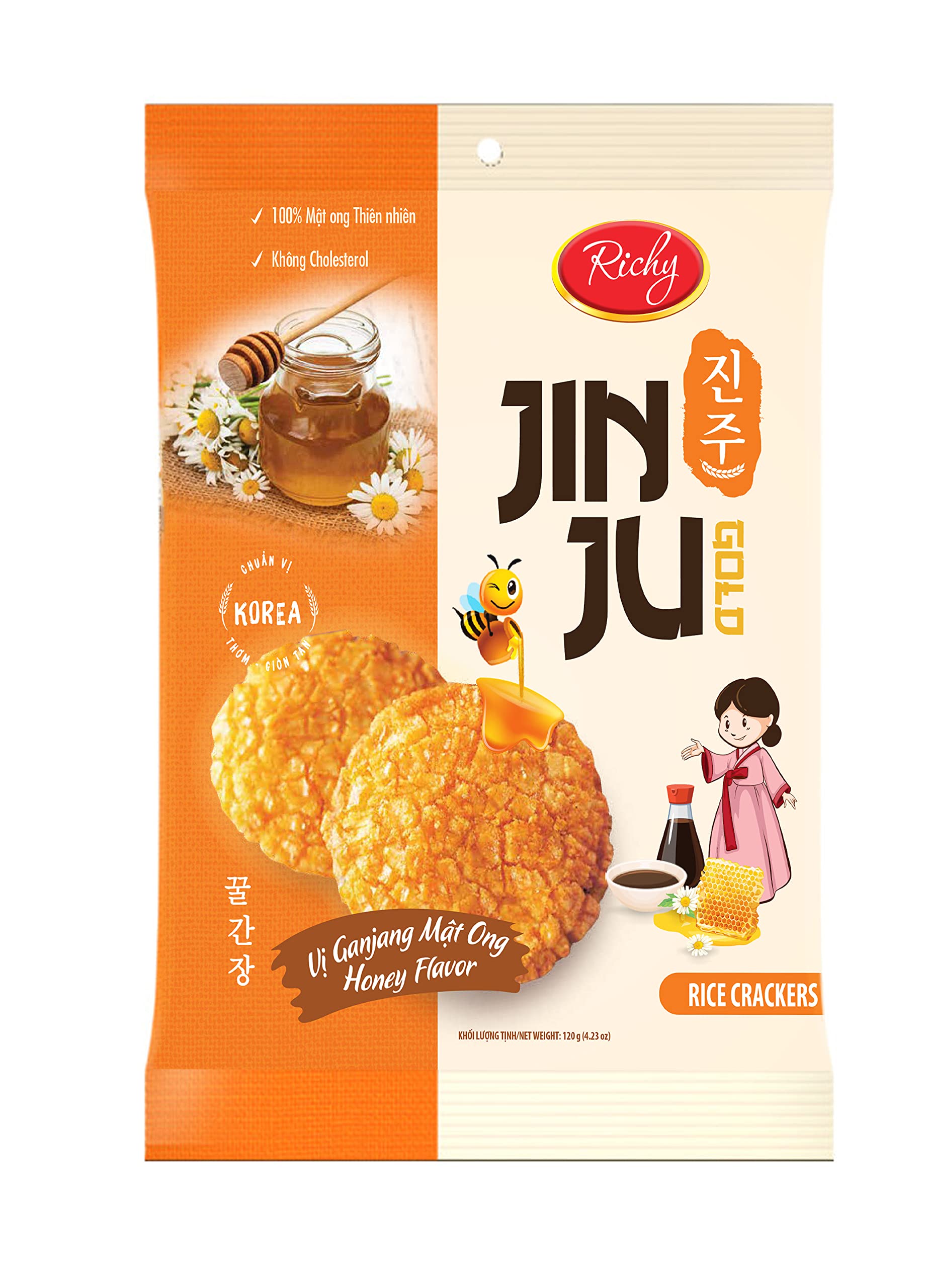 Richy Jinju Honey Rice Cracker 168g (Banh Gao)