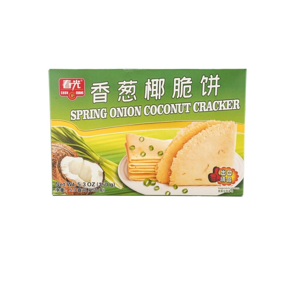 Chunguang Spring Onion Coconut Crackers 150g (Banh Snack)