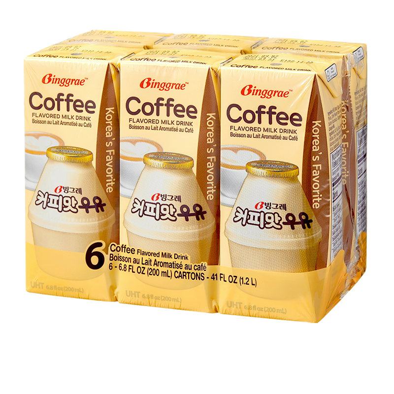 Binggrae Coffee Milk Drink 6pcs of 200ml (Sua Vi Ca Phe)