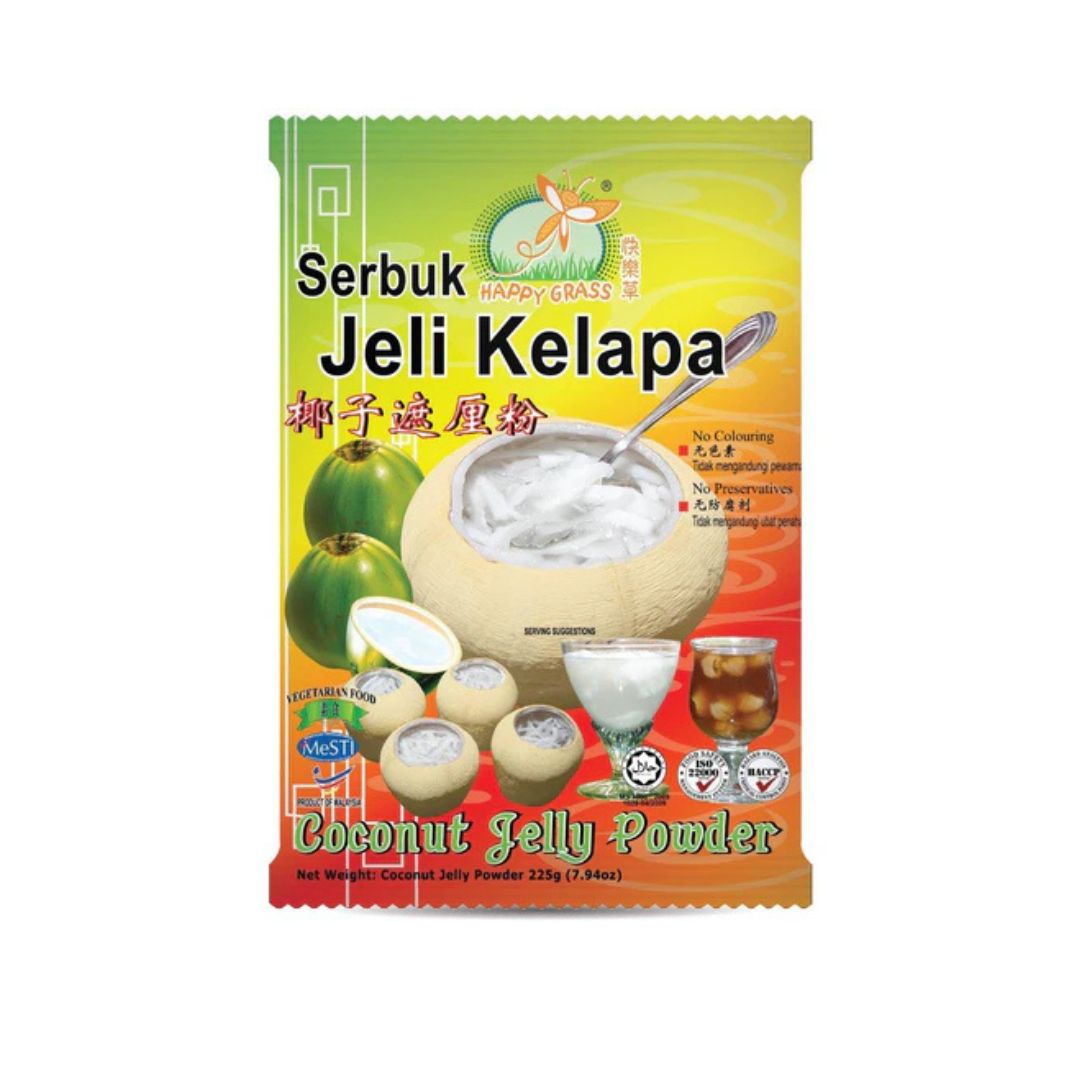 Happy Grass Coconut Jelly Powder Jeli Kelapa  225g (Bot Rau Cau)