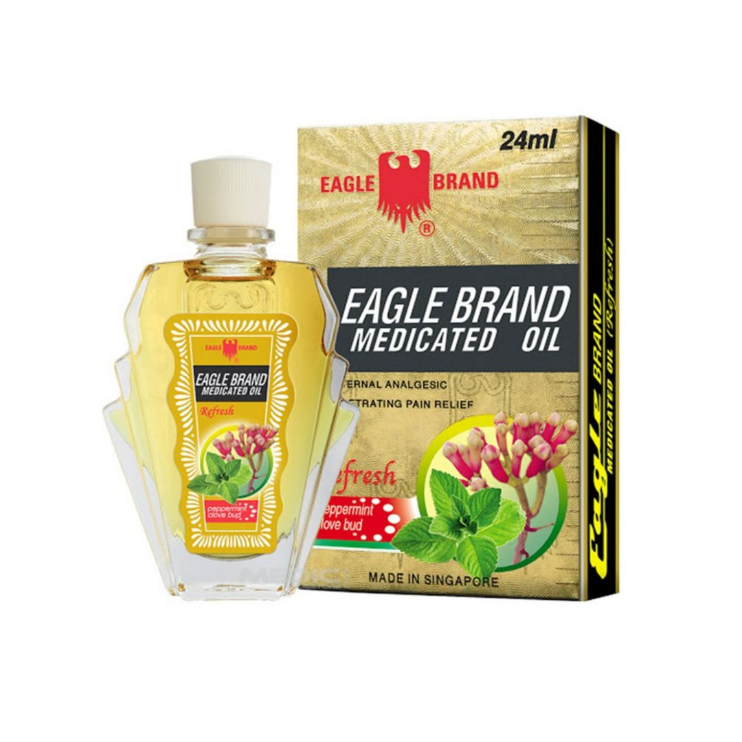 Eagle Refresh Medicated Oil Yellow Tape 24ml (Dau Gio)