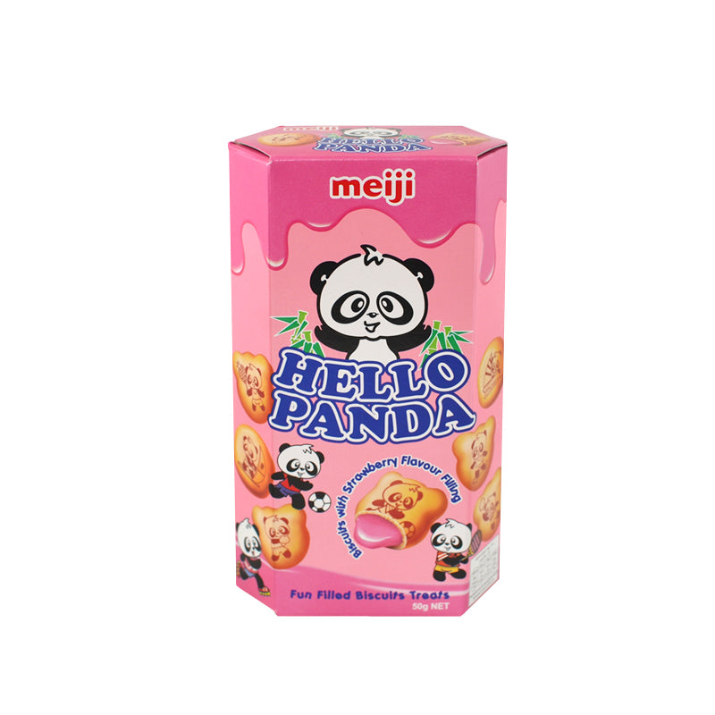 Meiji Hello Panda Strawberry Biscuit 50g (Banh Ngot)