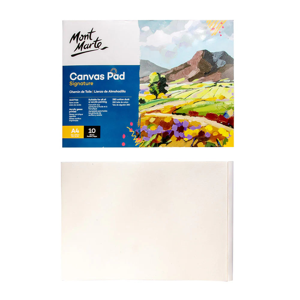 Mont Marte Canvas Pad Signature 10 Sheet A4 (8.3 x 11.7in)