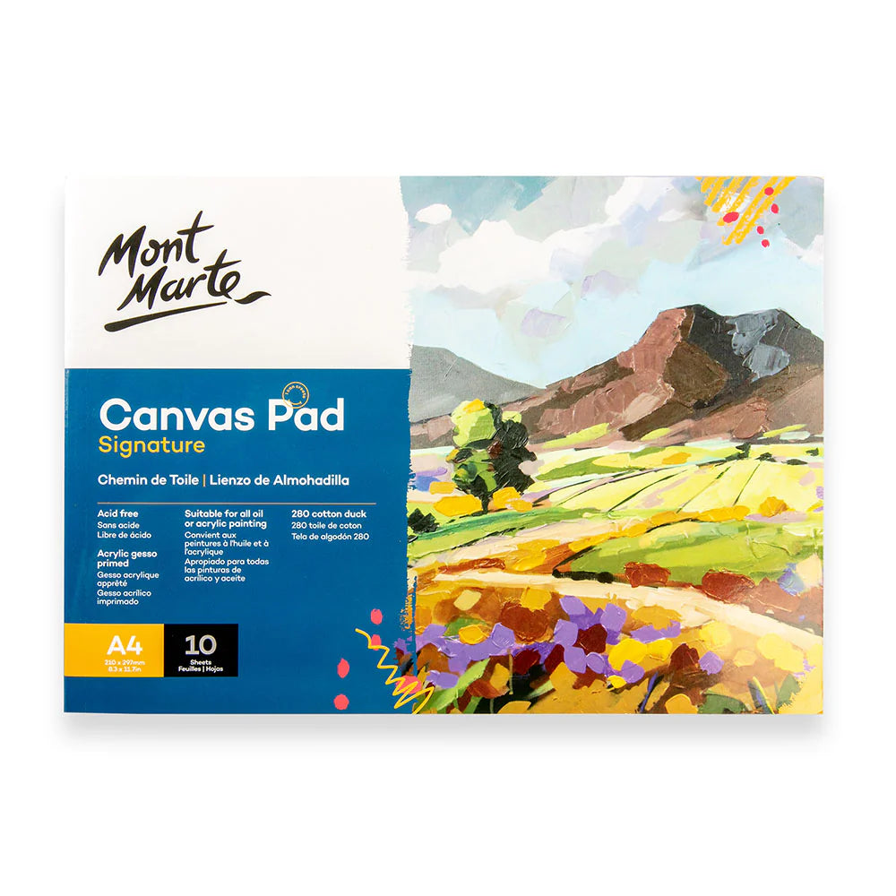 Mont Marte Canvas Pad Signature 10 Sheet A4 (8.3 x 11.7in)