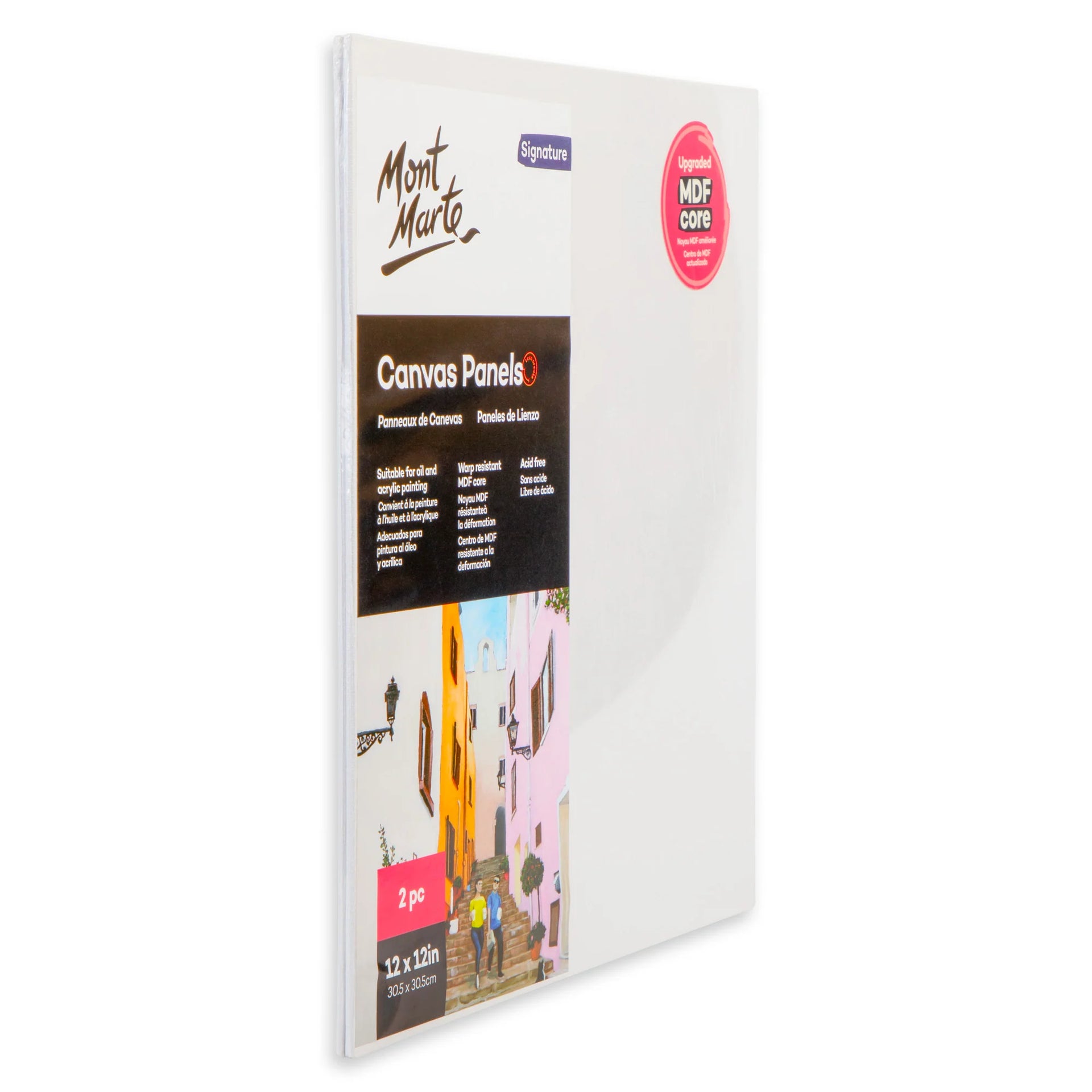 Mont Marte Canvas Panels 30.5 x 30.5cm (Pack of 2)