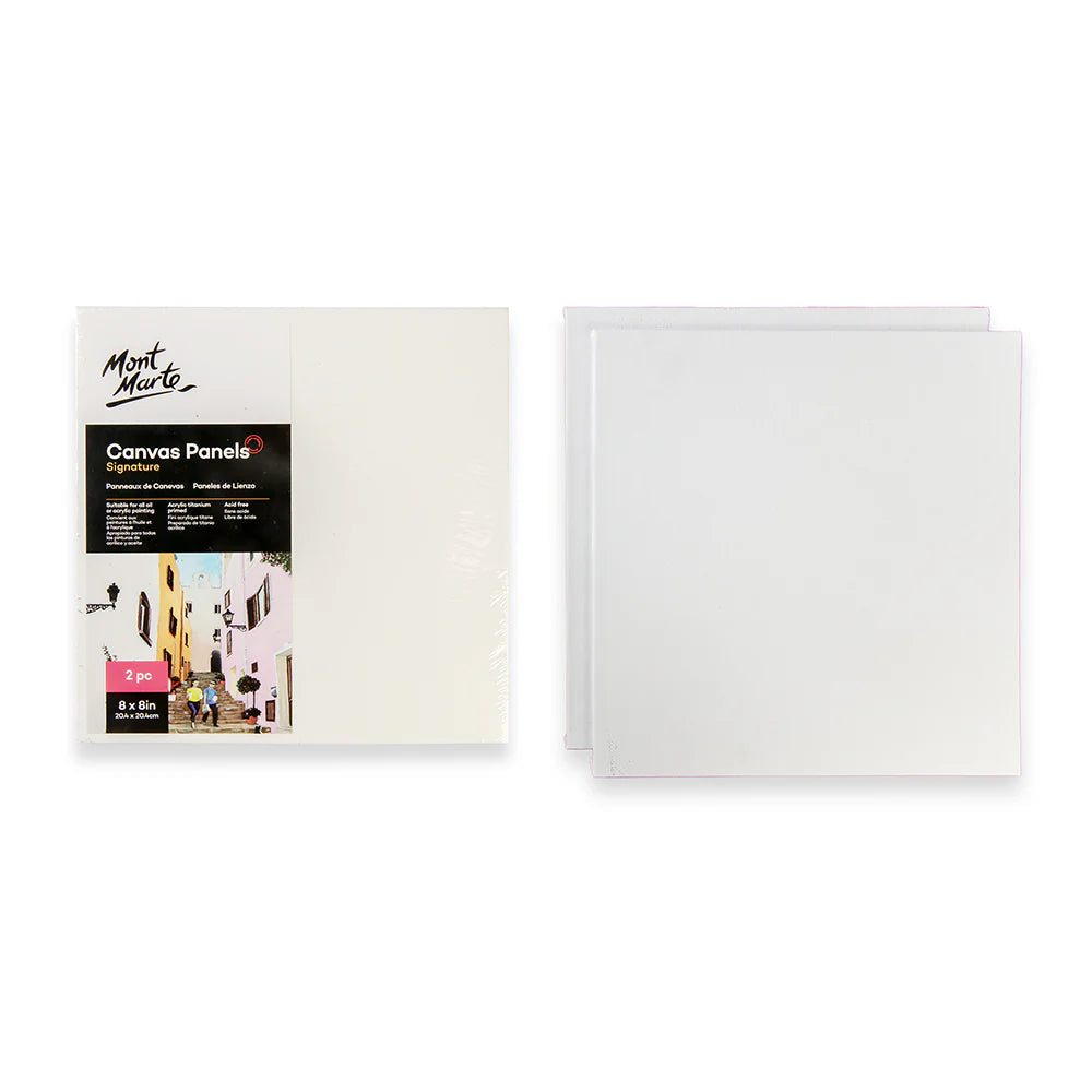 Mont Marte Canvas Panels 20.4 x 20.4cm (Pack of 2)