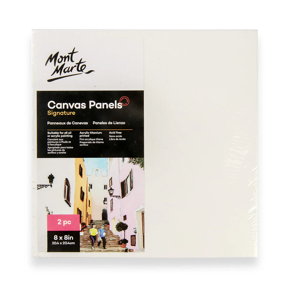 Mont Marte Canvas Panels 20.4 x 20.4cm (Pack of 2)