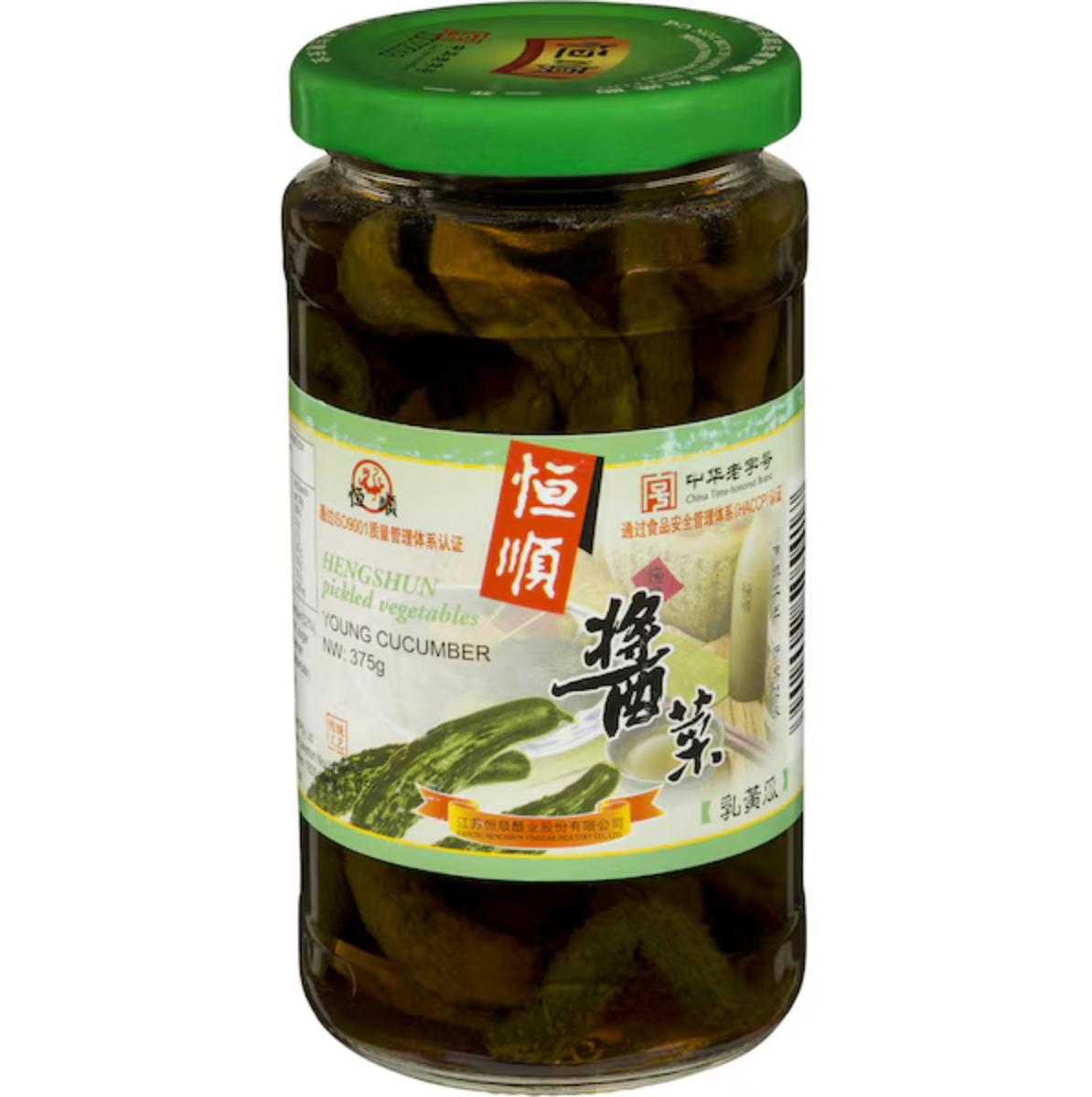 Hengshun Pickled Cucumber 375g (Dua Leo Chua)