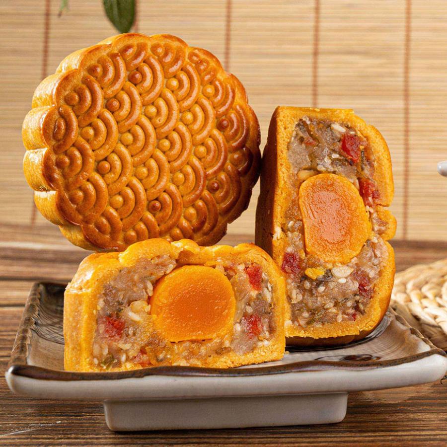 Sugar Honey Mixed Nuts 2 Yolks Mooncake 750g (Banh Trung Thu Thap Cam 2 Trung)