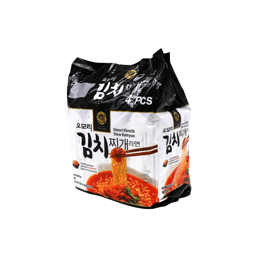 Omori Kimchi Jjigae Ramen 4 packs of 160g (Mi Goi)