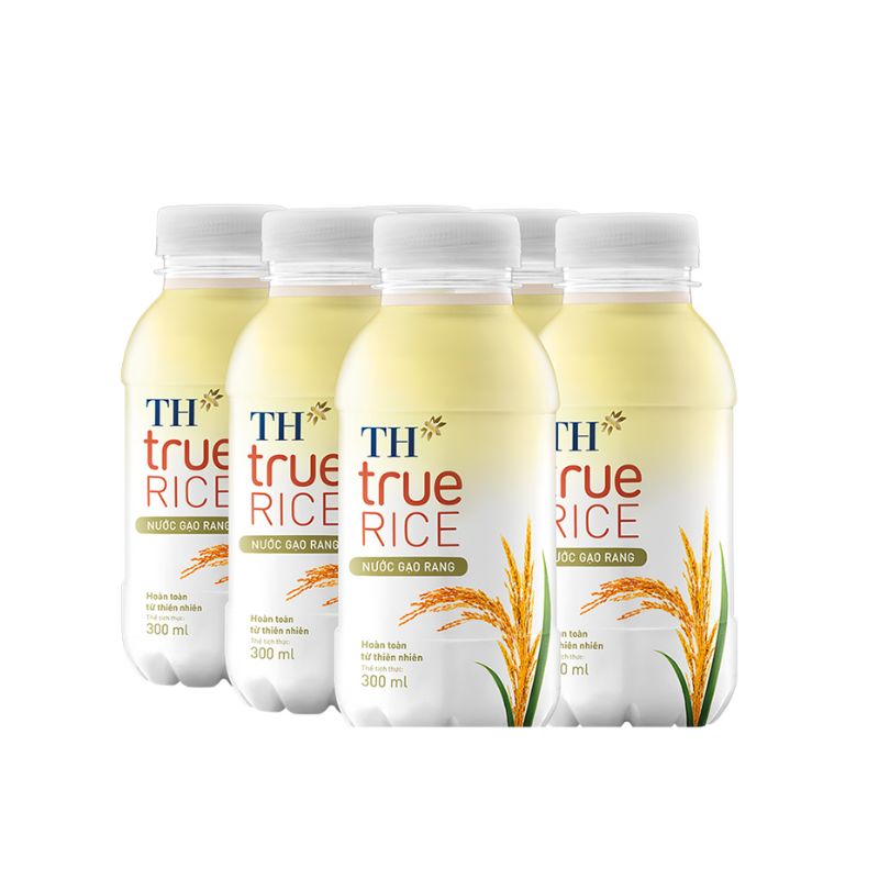 TH True Rice Roasted Rice Drink 300ml X6 Bottle (Sua Gao Rang)