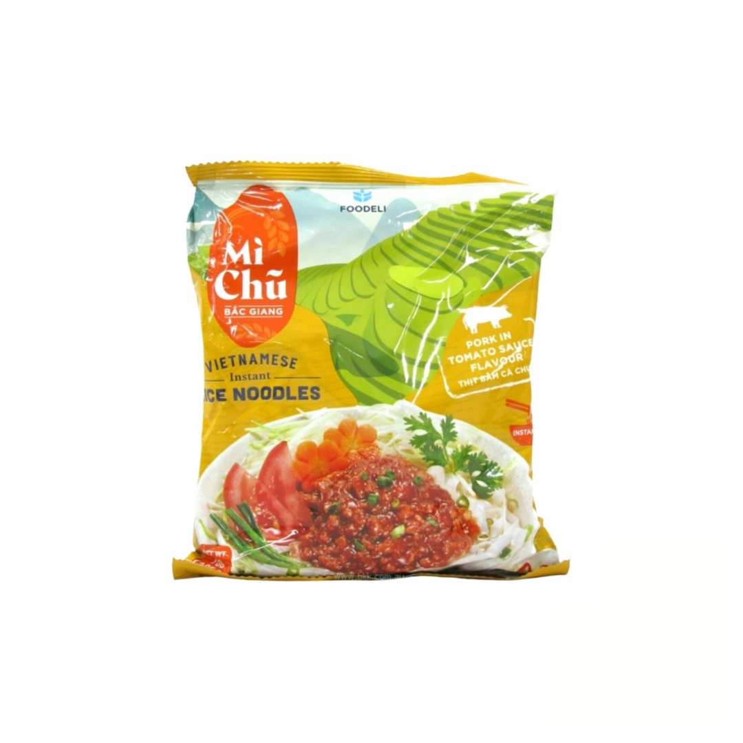 Box of 24 Packs Mi Chu Minced Pork Tomato Flavour Thung 24 Goi