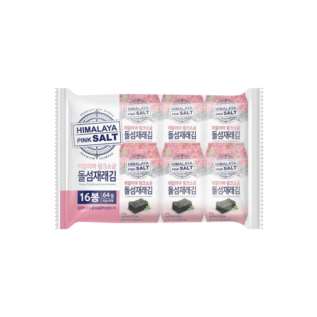 Muoi Himalayas Pink Salt Seasoned Seaweed 16 Packs