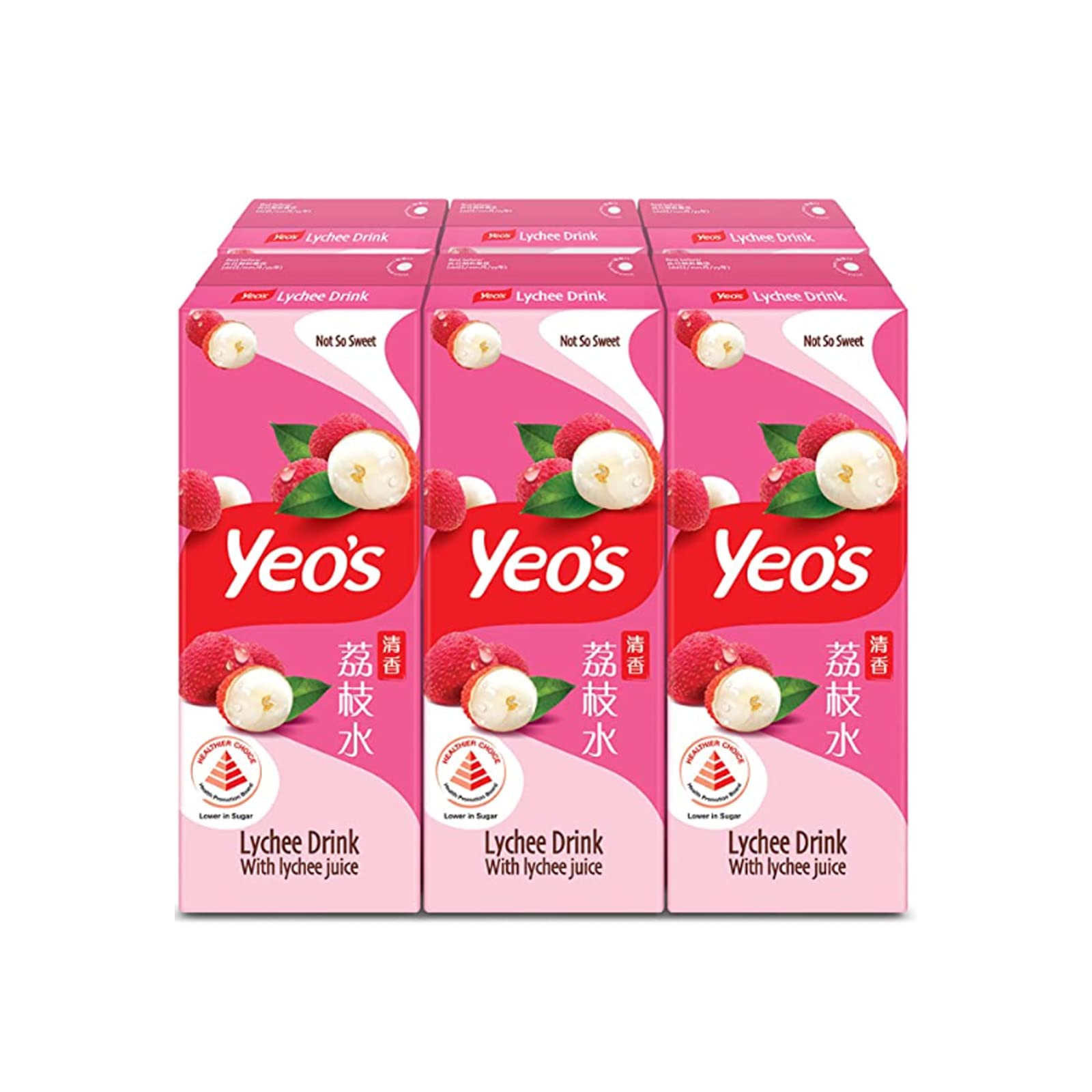 Yeos Lychee Drink 6Pk 250ml (Nuoc Vai)