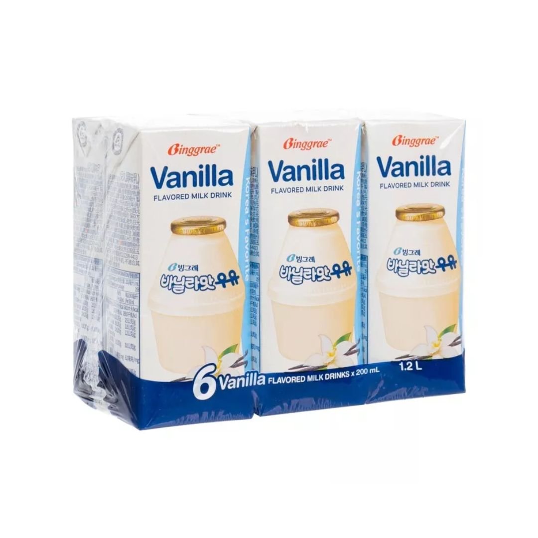 Binggrae Vanilla Milk Drink 6 of 200ml - Homie Online Asian Supermarket & GroceryBeverages