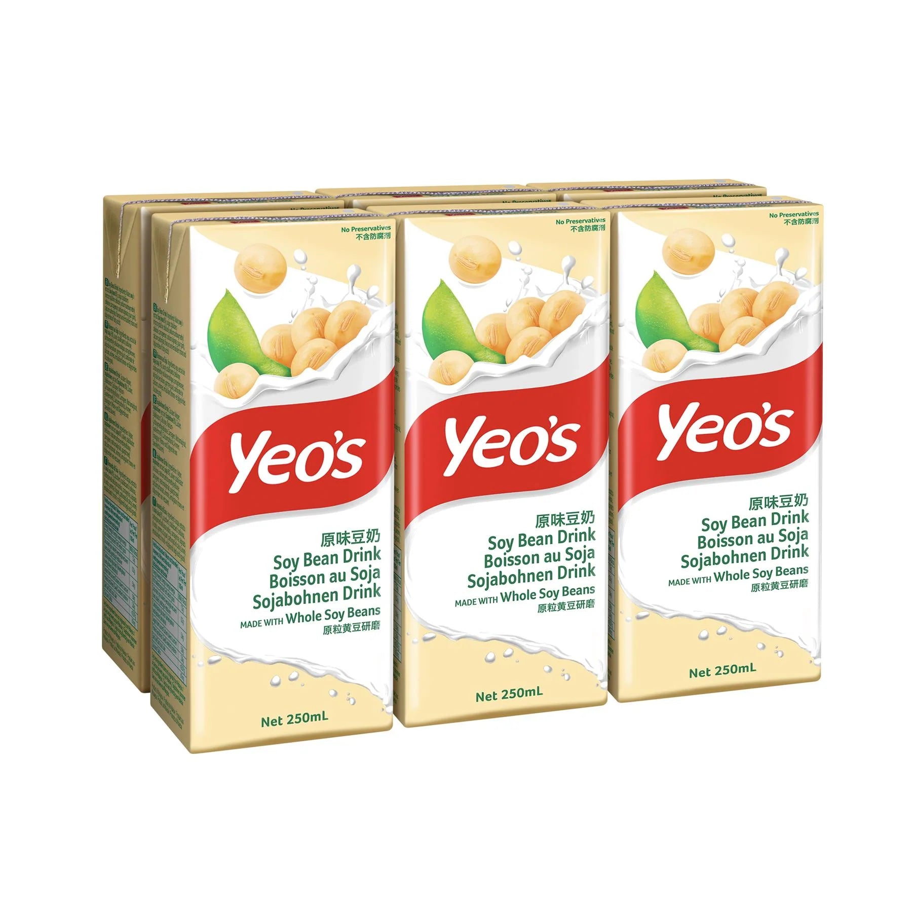 Yeos Soy Bean Drink 6Pk 250ml (Sua Dau Nanh)