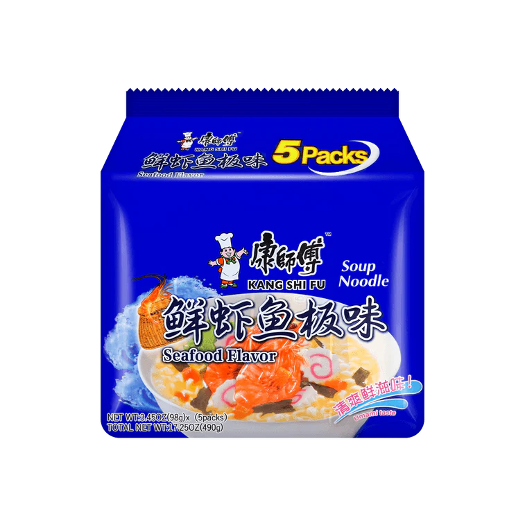 Kang Shi Fu KSF Noodle Soup Seafood 5 packs of 98g (Mi Goi)