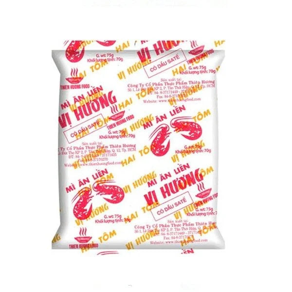 Box of 30 packets Vi Huong Mi Tom Sate 75gx30 Thung 30 Goi