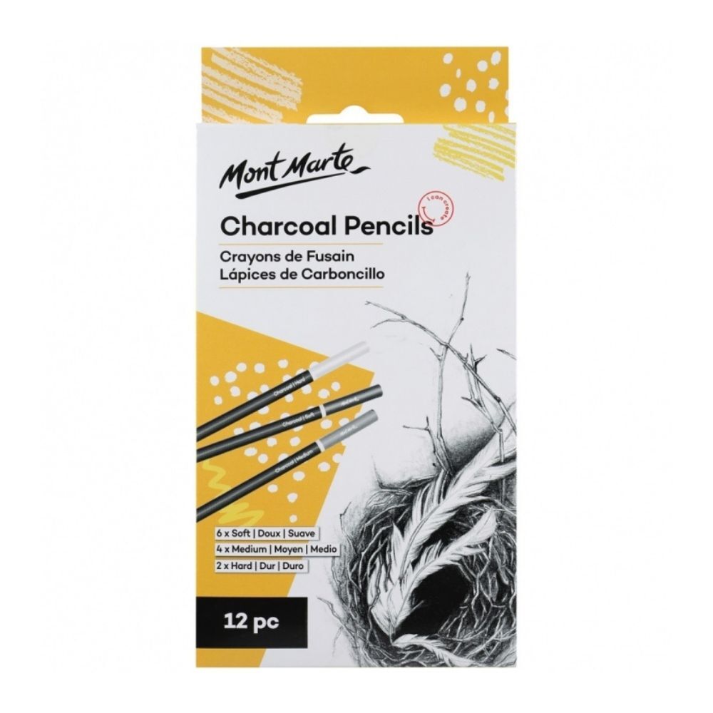 Mont Marte Charcoal Pencils Signature 12pc