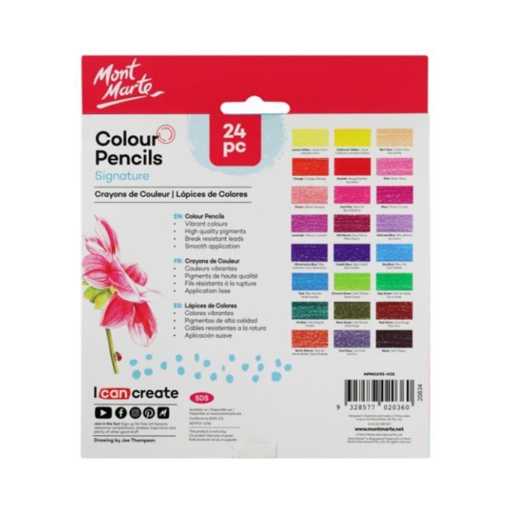 Mont Marte Signature Colour Pencils 24pc