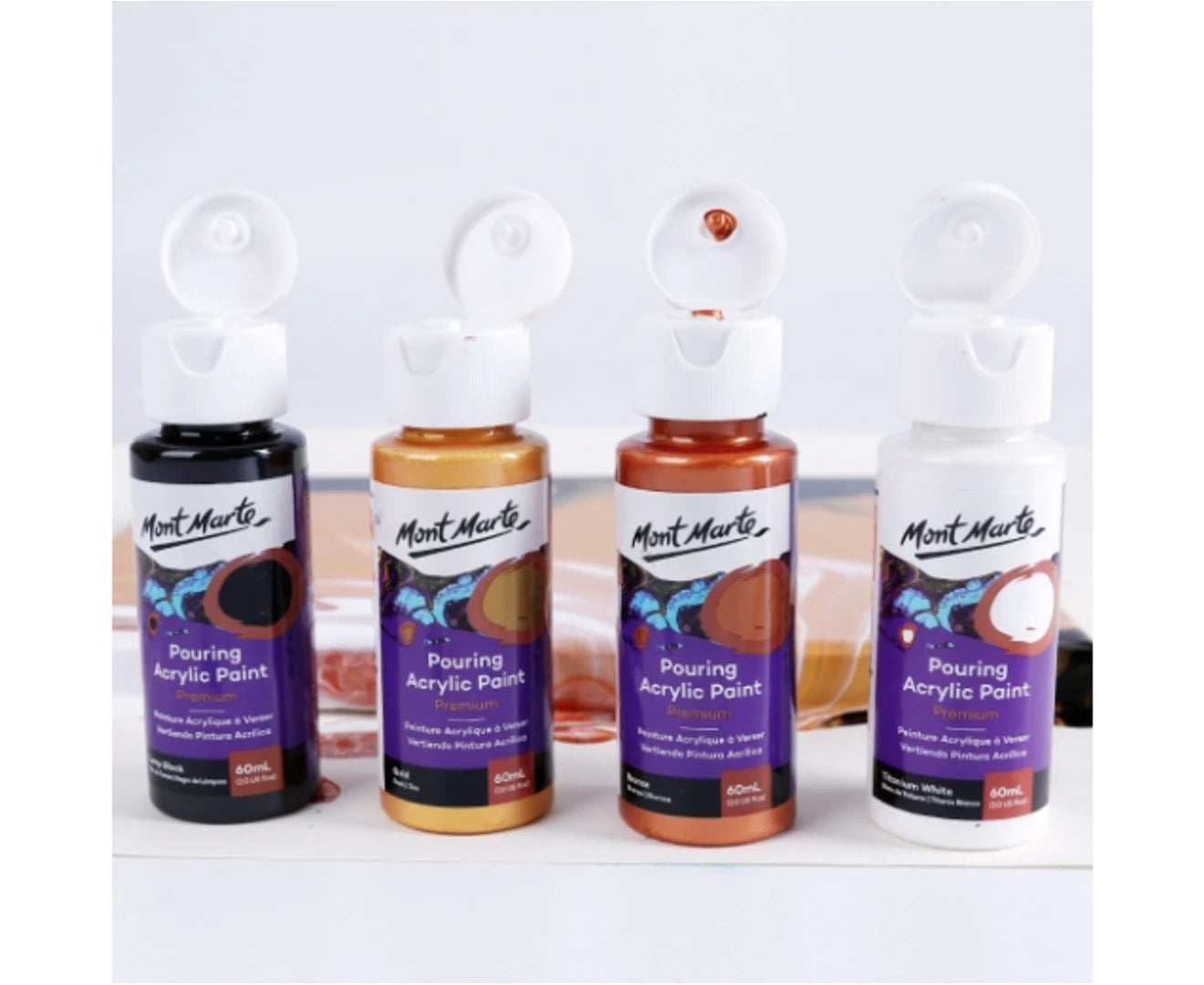 Mont Marte Pouring Acrylic 60ml 4pc - Celestial