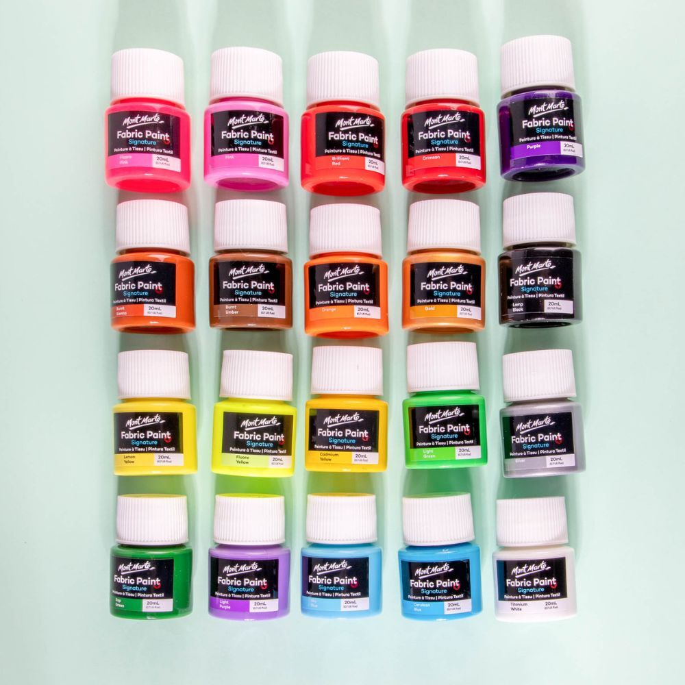 MONT MARTE Signature Fabric Paint Set Textile Art Craft Artistic 20x20ml