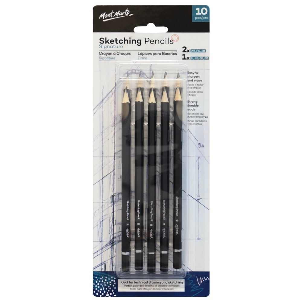 Mont Marte Sketching Pencils Signature Series 10PC