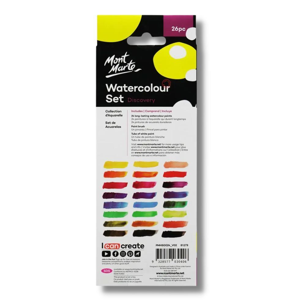 Mont Marte Discovery Watercolour Set 26 pc