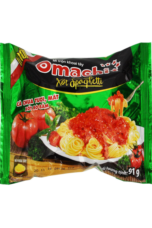 Box of 30 packets Omachi Instant Noodle Spagetti 91g Spagetti Omachi Thung 30 Goi